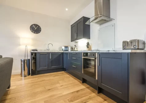 The kitchen at The Sweetness of Water, Tenby