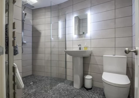 The bathroom at The Sweetness of Water, Tenby