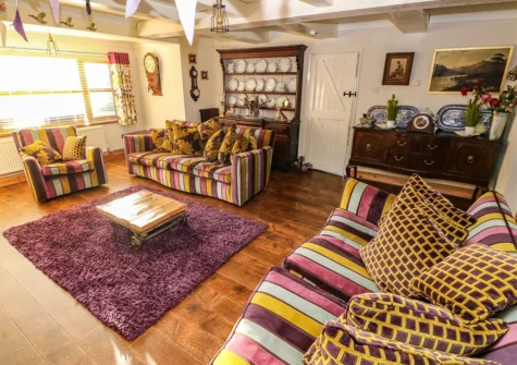 The living room at The Woodlands Lower Level, Kilgetty