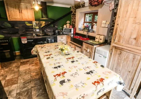 The kitchen at The Woodlands Lower Level, Kilgetty