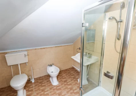 The second-floor shower room at The Woodlands Lower Level, Kilgetty