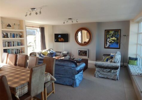 The living & dining area at Tiffany House, Tenby