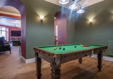 The games room at To The Manor Born, Penally