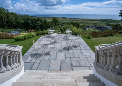 The lower terrace & garden at To The Manor Born, Penally