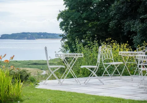 The lower terrace & garden at To The Manor Born, Penally