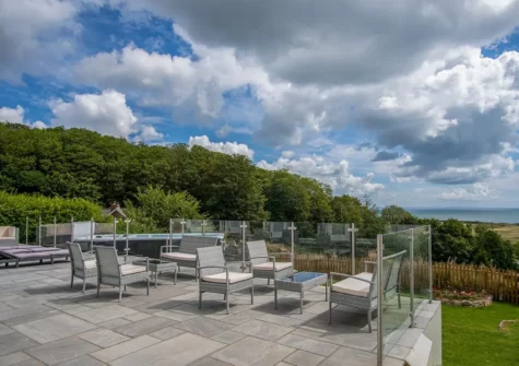 The upper terrace at To The Manor Born, Penally