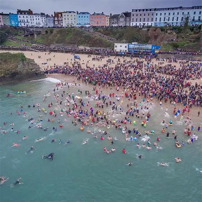 Top 10 things to do in Wales in December - Take a dip