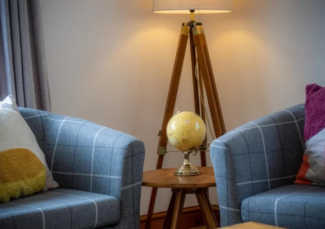 The living area at Tucking Mill, Stepaside