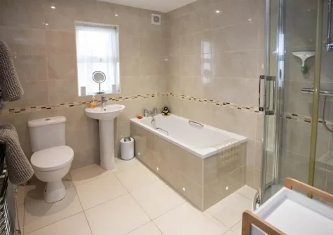 The bathroom at Ty Carreg, Tenby