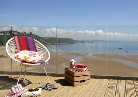 The terrace at Ty Mair, Tenby