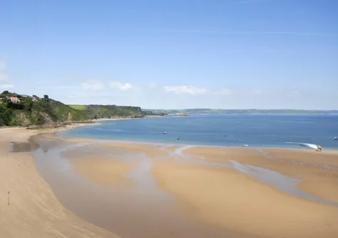 The beach and sea view from Ty Mair, Tenby