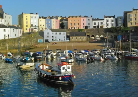 Ty Mair has spectacular views overlooking North beach and harbour