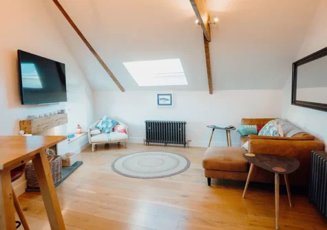 The living area at Ty Olwen, Tenby