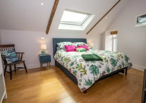 The bedroom at Ty Olwen, Tenby
