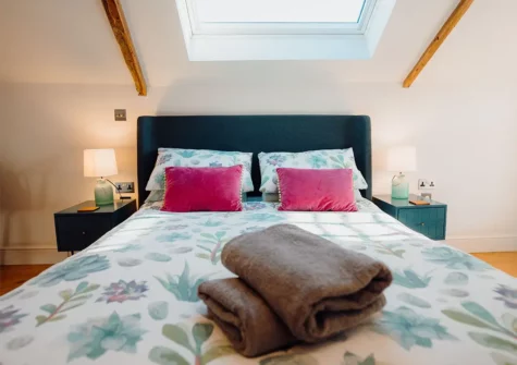 The bedroom at Ty Olwen, Tenby
