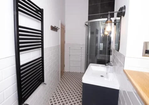 The shower room at Ty Olwen, Tenby
