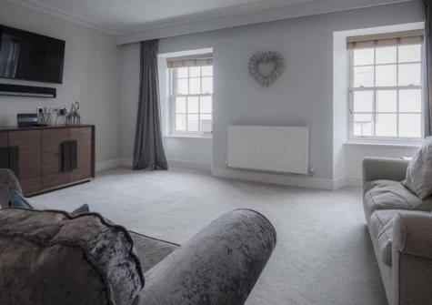 The living area at Upper Deck, Saundersfoot