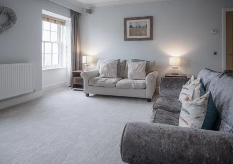 The living area at Upper Deck, Saundersfoot