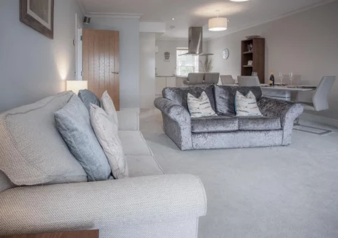 The living area at Upper Deck, Saundersfoot