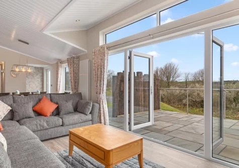 The living area at Valley View Lodge, Penally Grange, Tenby