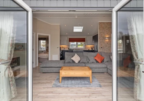 The living area at Valley View Lodge, Penally Grange, Tenby
