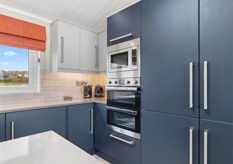 The kitchen at Valley View Lodge, Penally Grange, Tenby