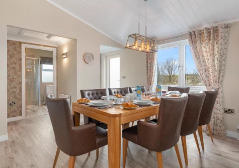 The dining area at alley View Lodge, Penally Grange, Tenby