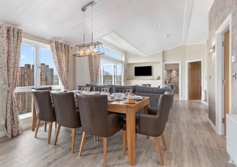 The dining area at alley View Lodge, Penally Grange, Tenby