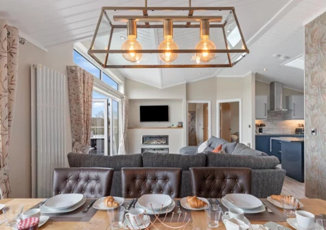 The dining area at alley View Lodge, Penally Grange, Tenby