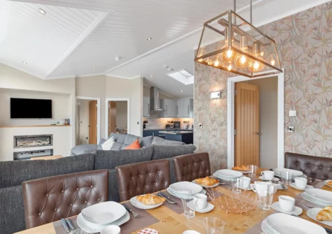 The dining area at alley View Lodge, Penally Grange, Tenby