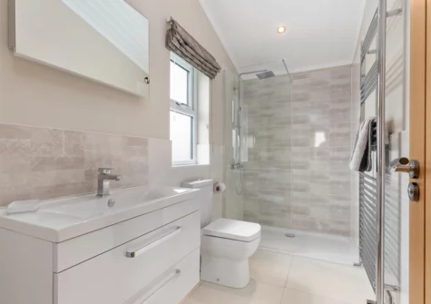 Bedroom #1 en-suite at Valley View Lodge, Penally Grange, Tenby