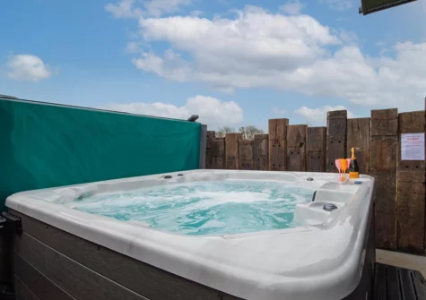 The hot tub at Valley View Lodge, Penally Grange, Tenby