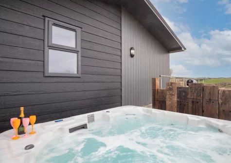 The hot tub at Valley View Lodge, Penally Grange, Tenby
