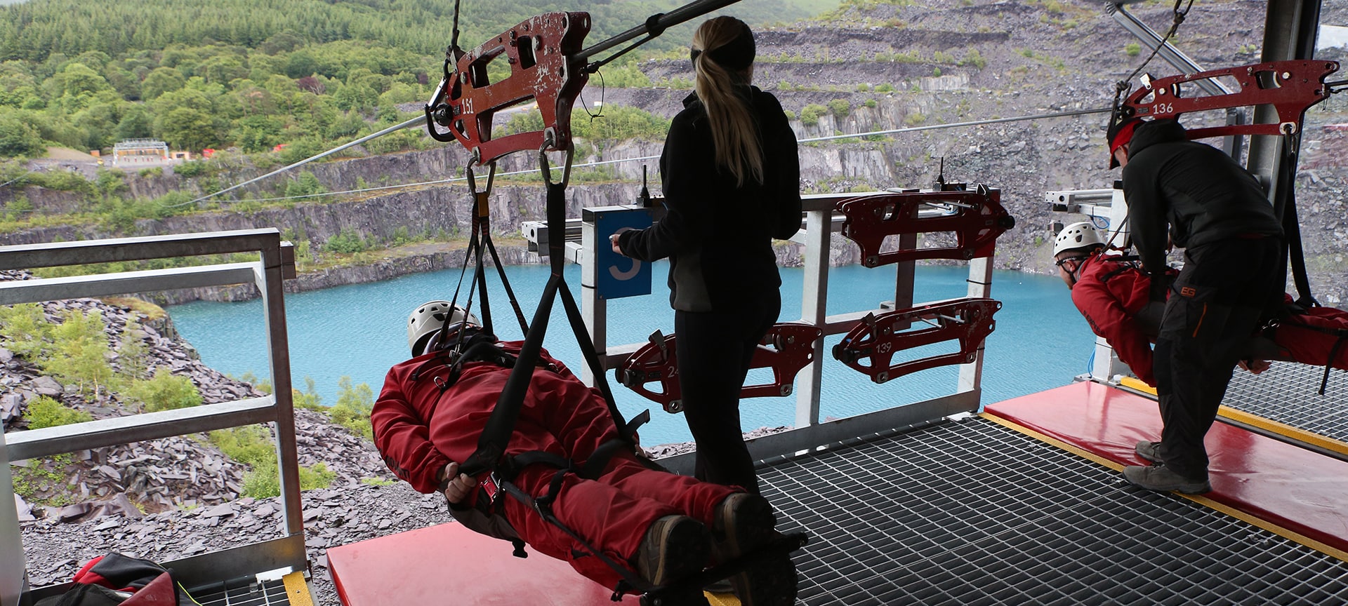 Set in North Wales near the stunning Snowdon range, in what once was the world's largest slate quarry - Penrhyn Quarry is now home to the fastest zip line in the world and the longest in Europe, Velocity 2, where you can fly 500m above the bright blue quarry lake.