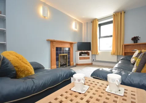 The living area at Victory Cottage, Tenby