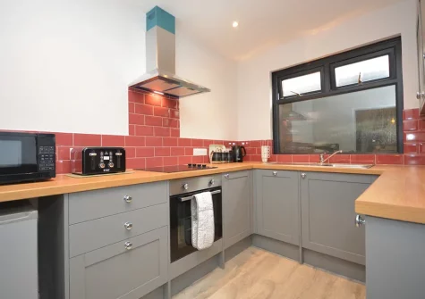 The kitchen at Victory Cottage, Tenby