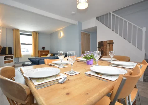 The dining area at Victory Cottage, Tenby