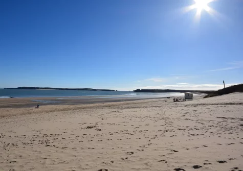 Stretching for a mile and a half, Tenby South Beach gets quieter, the further from town you walk