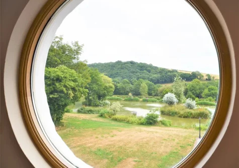 The view from bedroom #2 at Water Bank, Llawhaden