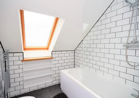 The bathroom at Water Bank, Llawhaden