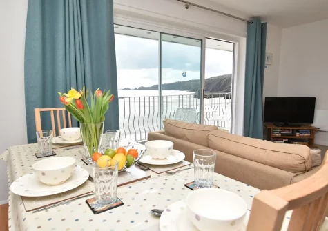 The dining area at Waters Edge 14, Saundersfoot