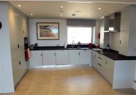 The kitchen at Waters Edge 15, Tenby