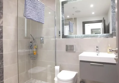 Bedroom #1 en-suite shower room at Waters Edge 15, Tenby