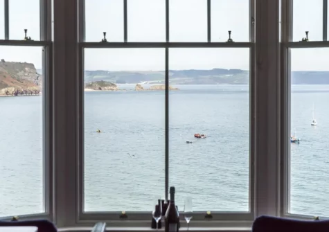 The view from the living area at What A Catch, Tenby