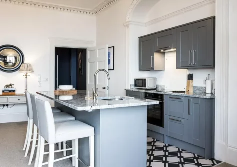 The kitchen at What A Catch, Tenby