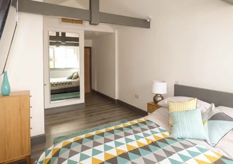 The bedroom at White Cottage Annexe, Tenby