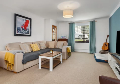 The living room at Woodfield House, Tenby