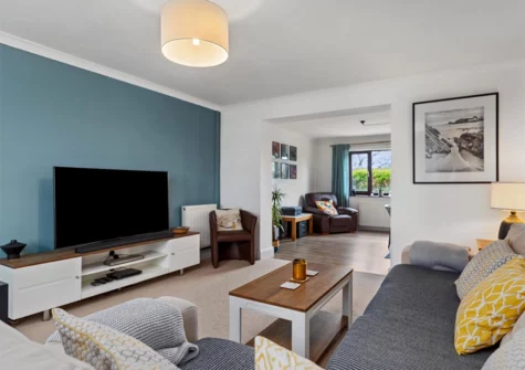 The living room at Woodfield House, Tenby