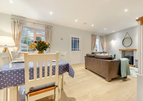 The dining area at Worcester Cottage, Tenby