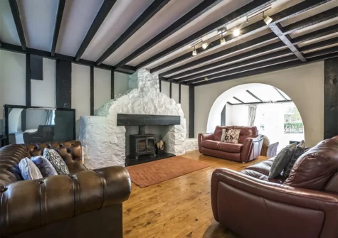 The living room at Writing History, Tenby